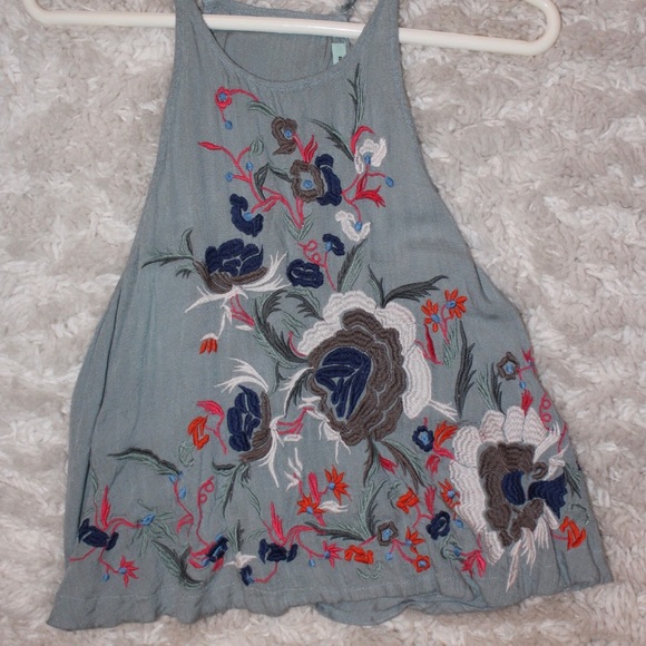 Urban Outfitters Kimichi Blue Halter Tank - Picture 1 of 3